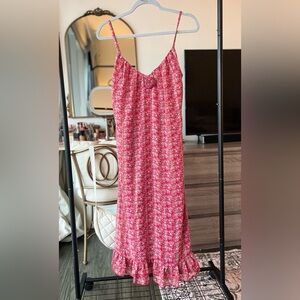 Mimi Chica Pink Floral Rosette Midi Dress